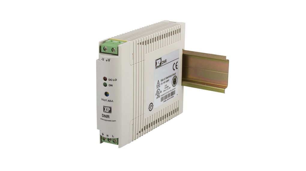 DNR18US24 | XP Power DIN Rail Power Supply, Industrial, 77%, 24V, 750mA